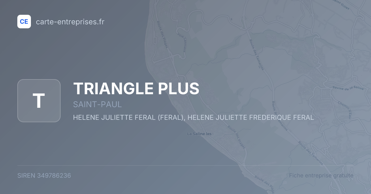 TRIANGLE PLUS — 349786236 — fiche entreprise