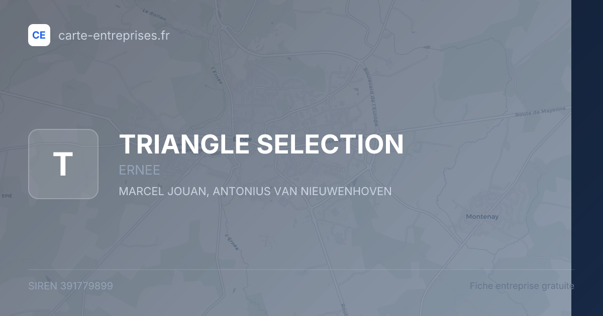 TRIANGLE SELECTION — 391779899 — fiche entreprise