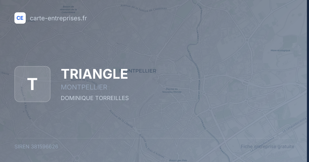 TRIANGLE — 381596626 — fiche entreprise