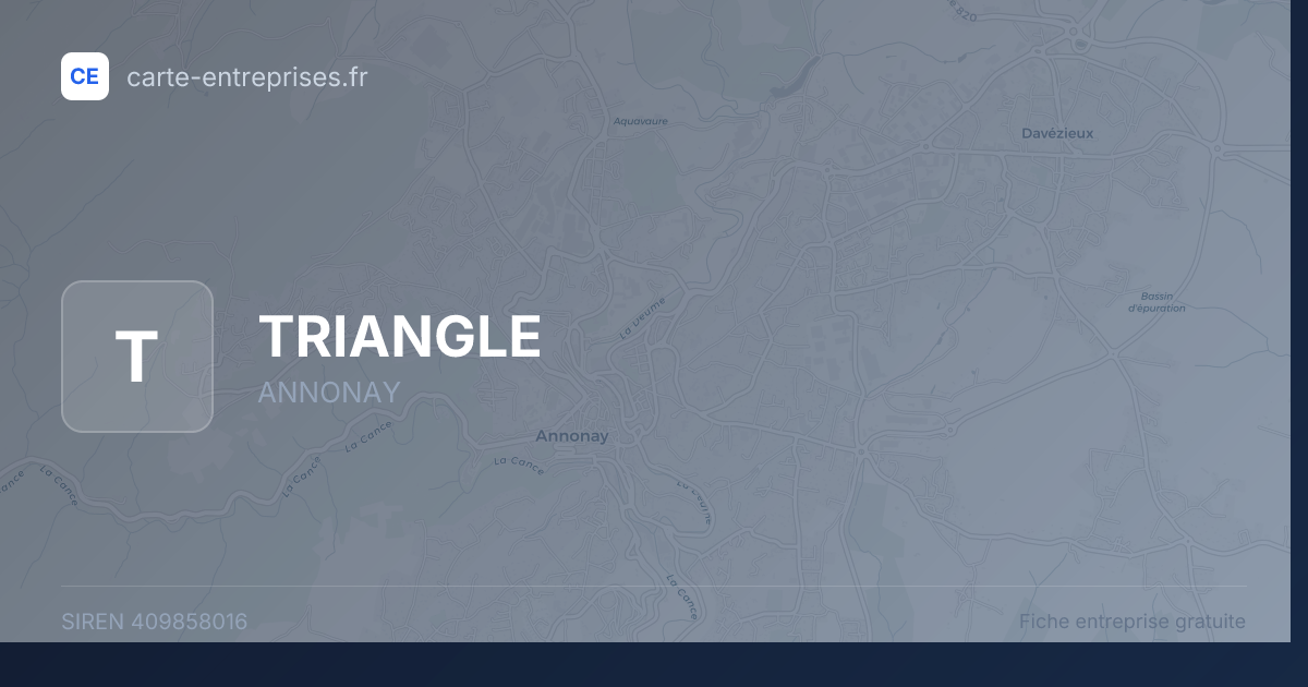 TRIANGLE — 409858016 — fiche entreprise