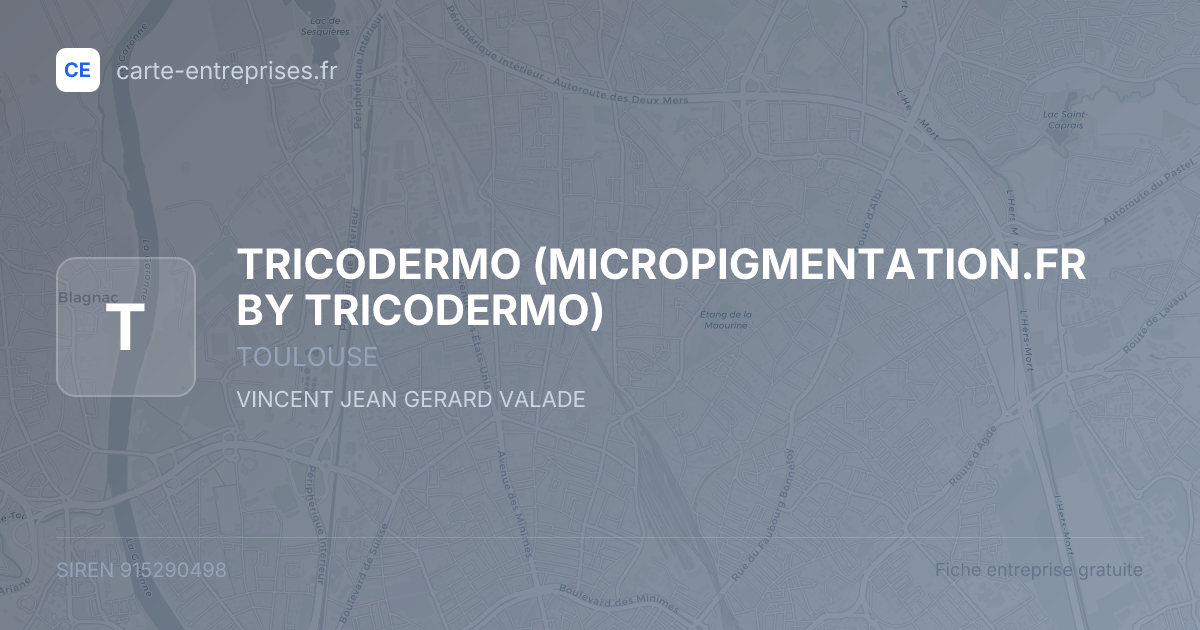 TRICODERMO (MICROPIGMENTATION.FR BY TRICODERMO) — 915290498 — fiche entreprise