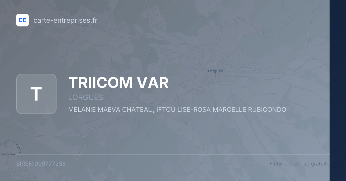 TRIICOM VAR — 999777238 — fiche entreprise