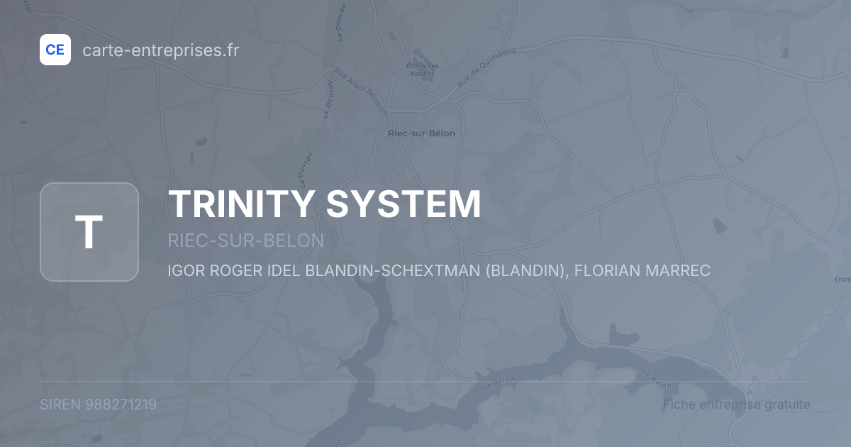 TRINITY SYSTEM — 988271219 — fiche entreprise