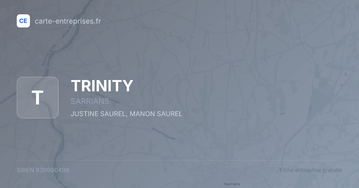 TRINITY — 839990496 — fiche entreprise