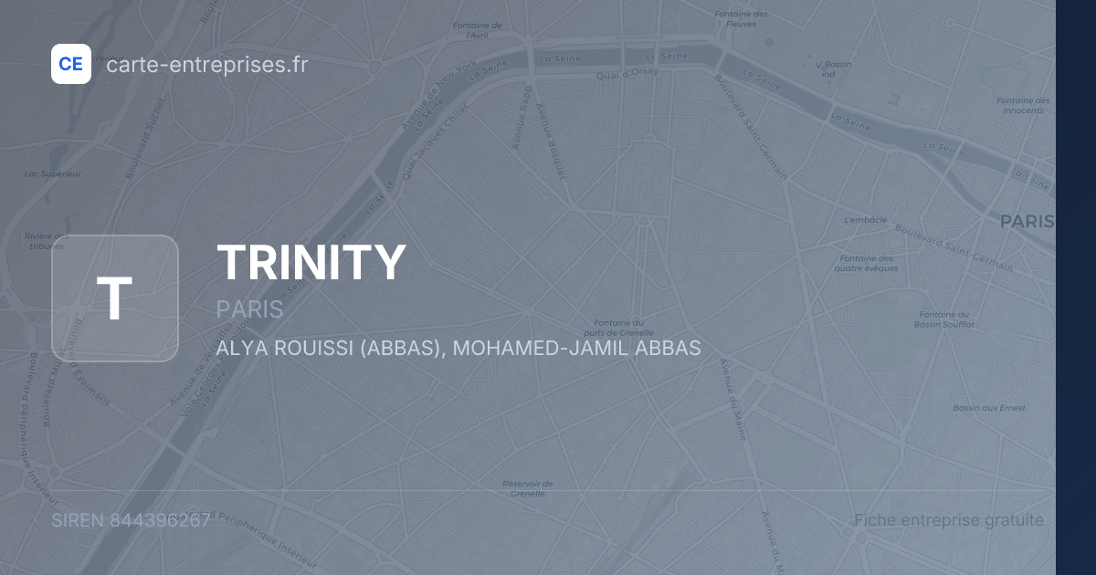 TRINITY — 844396267 — fiche entreprise