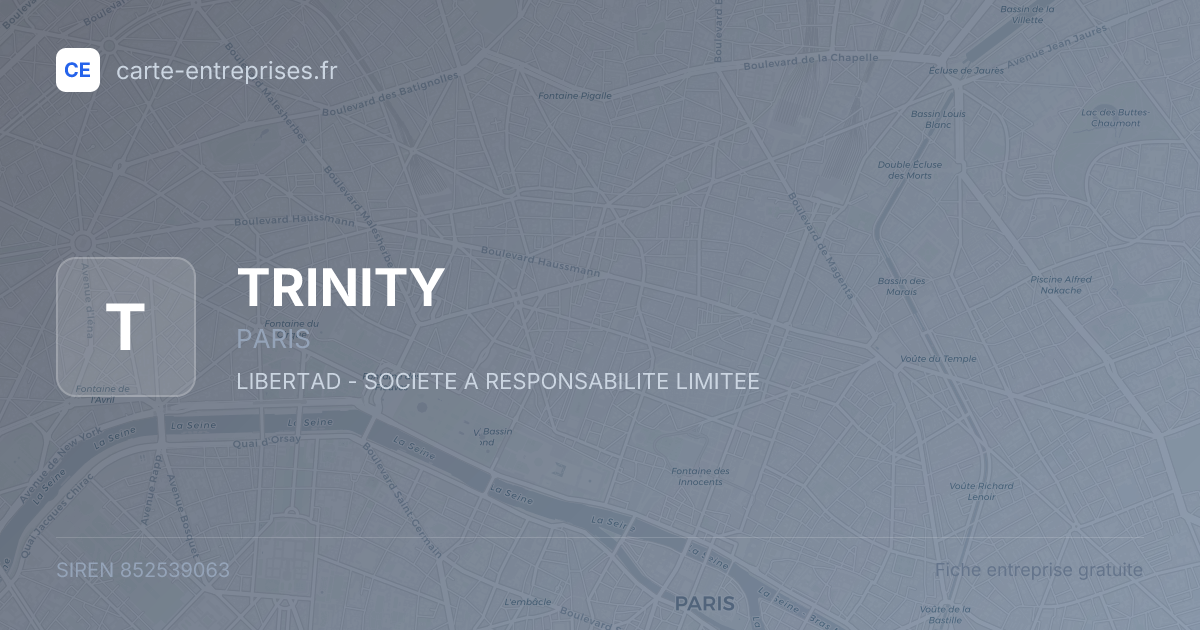 TRINITY — 852539063 — fiche entreprise