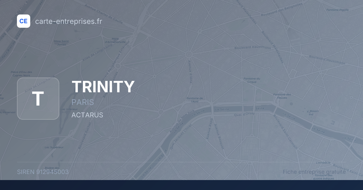 TRINITY — 912945003 — fiche entreprise