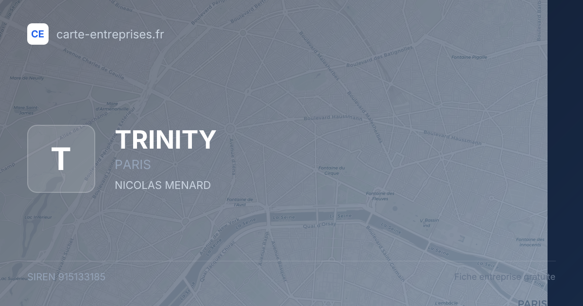 TRINITY — 915133185 — fiche entreprise