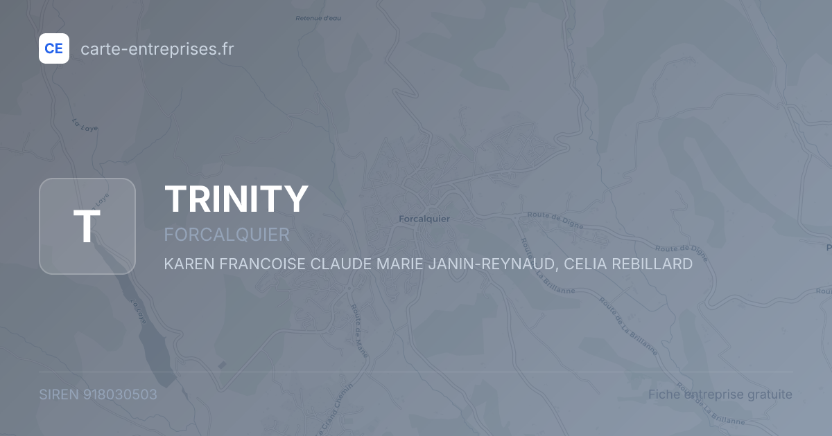 TRINITY — 918030503 — fiche entreprise