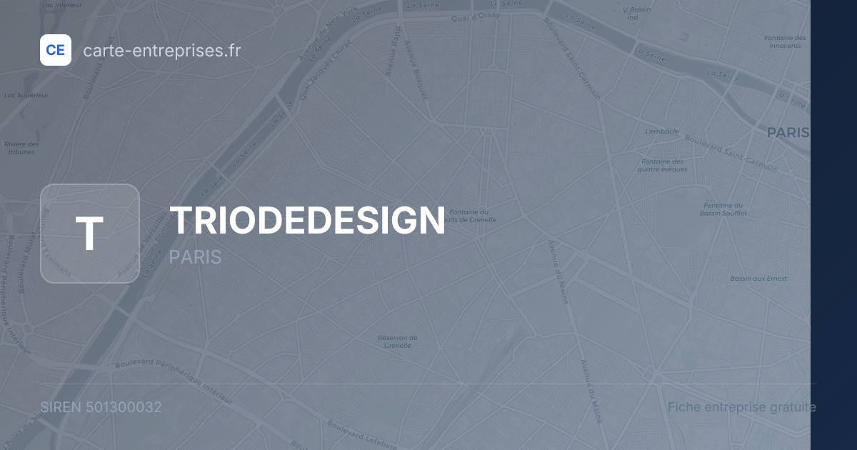 TRIODEDESIGN — 501300032 — fiche entreprise