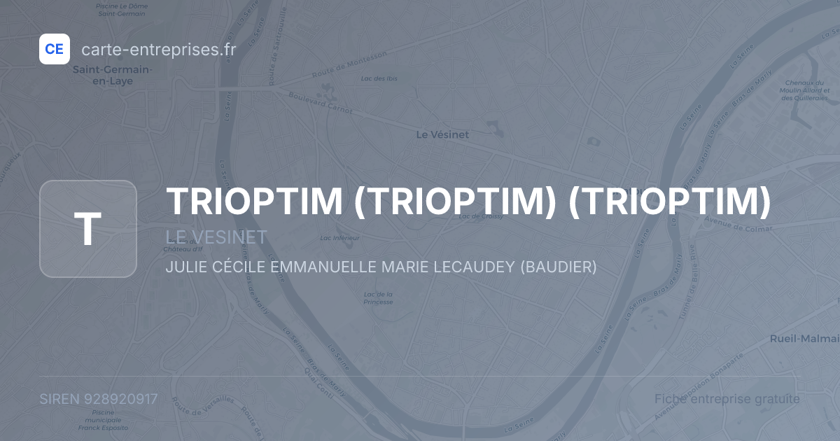 TRIOPTIM (TRIOPTIM) (TRIOPTIM) — 928920917 — fiche entreprise