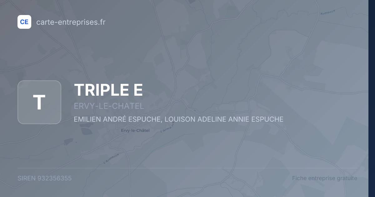 TRIPLE E — 932356355 — fiche entreprise