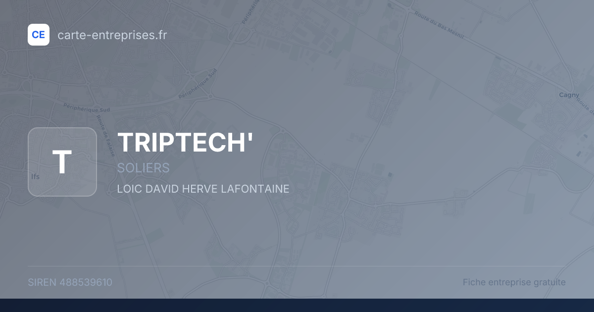 TRIPTECH' — 488539610 — fiche entreprise