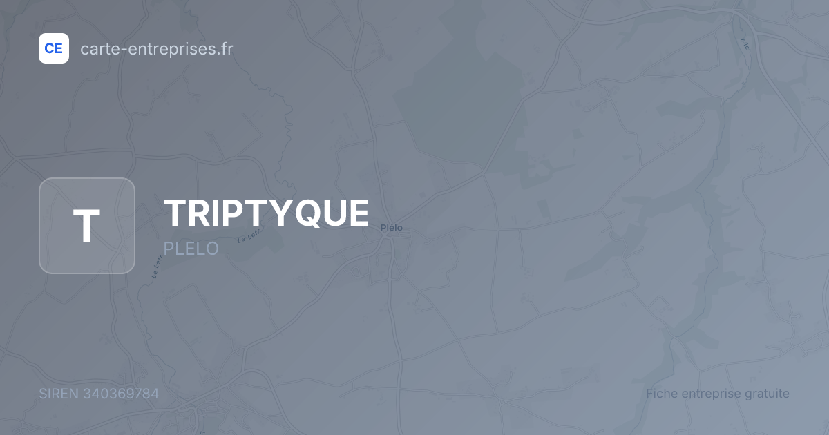 TRIPTYQUE — 340369784 — fiche entreprise