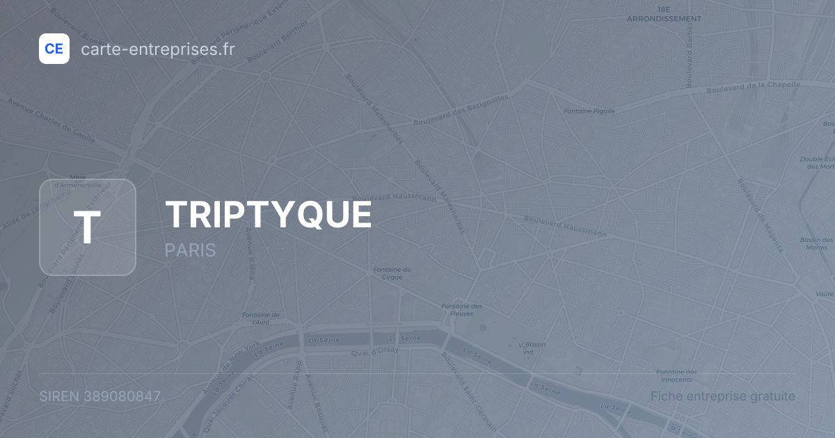 TRIPTYQUE — 389080847 — fiche entreprise