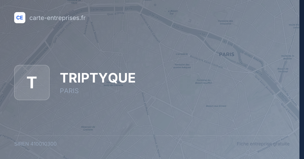 TRIPTYQUE — 410010300 — fiche entreprise