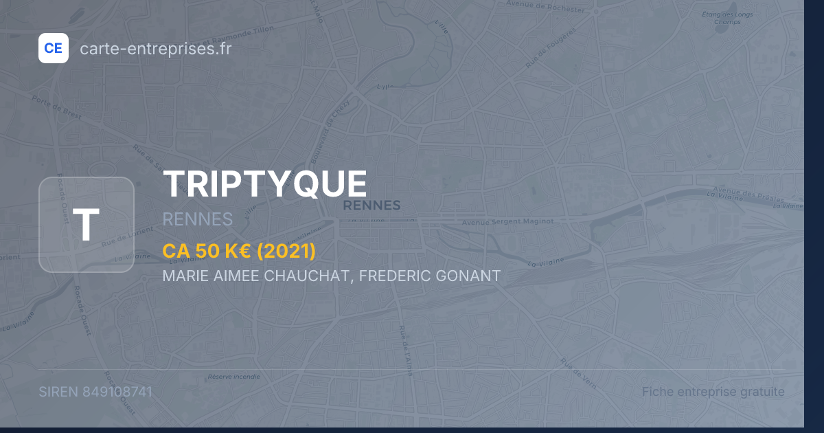 TRIPTYQUE — 849108741 — fiche entreprise