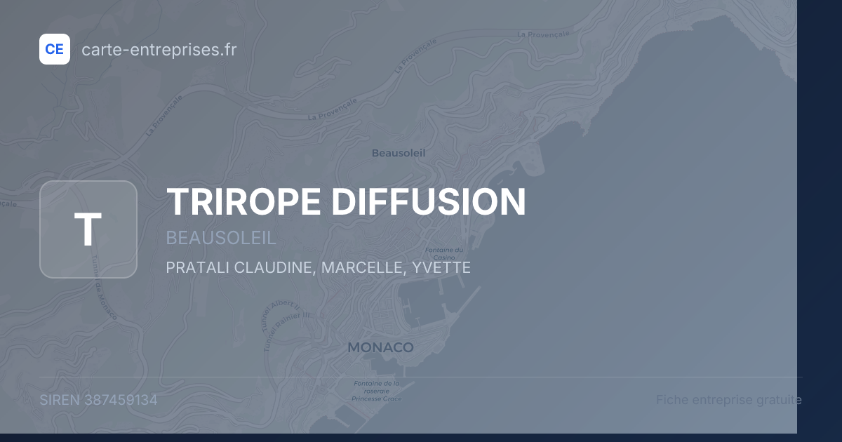 TRIROPE DIFFUSION — 387459134 — fiche entreprise