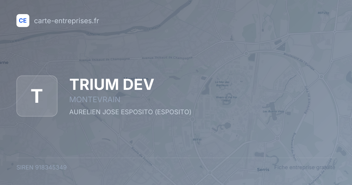TRIUM DEV — 918345349 — fiche entreprise