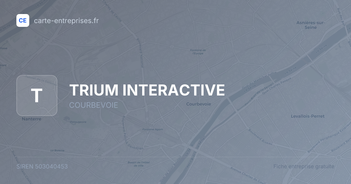 TRIUM INTERACTIVE — 503040453 — fiche entreprise