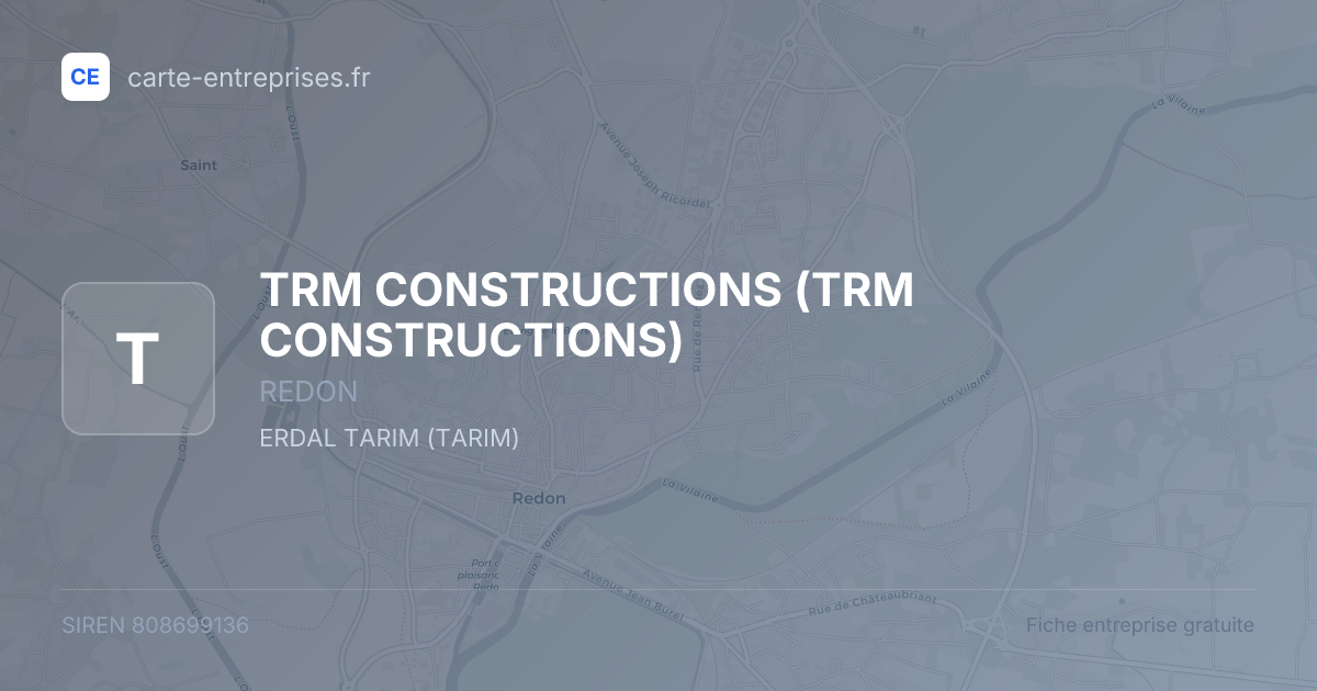 TRM CONSTRUCTIONS — 808699136 — fiche entreprise