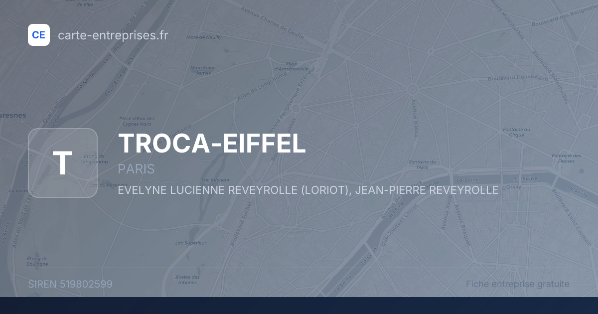 TROCA-EIFFEL — 519802599 — fiche entreprise