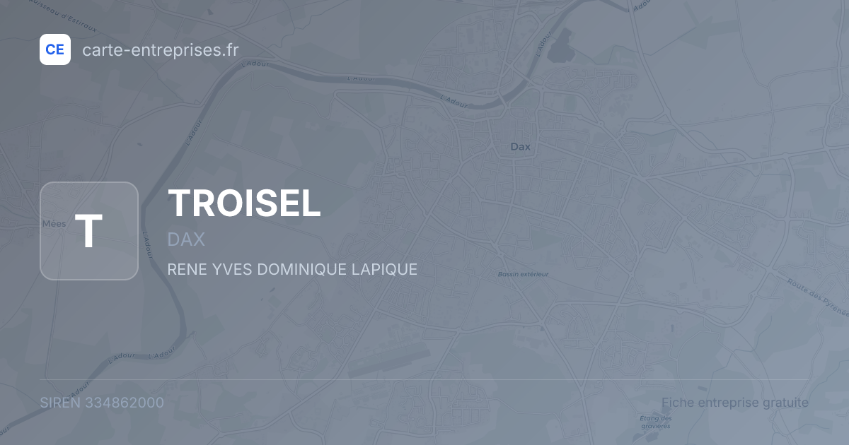TROISEL — 334862000 — fiche entreprise