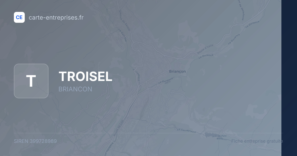 TROISEL — 399728989 — fiche entreprise