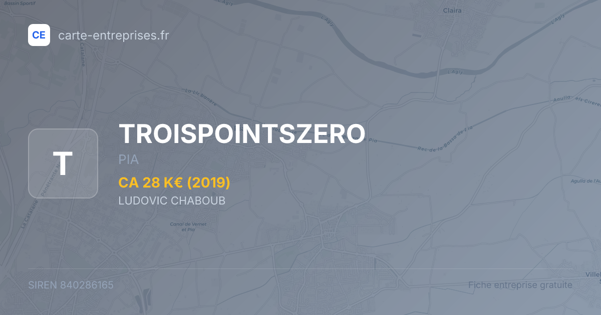 TROISPOINTSZERO — 840286165 — fiche entreprise