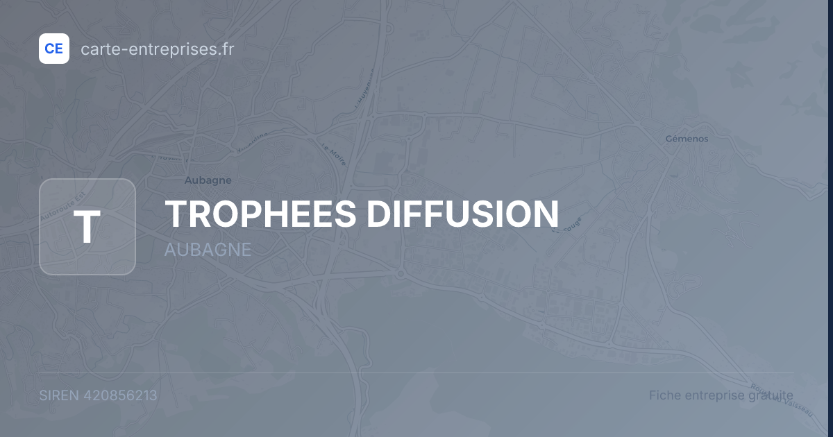 TROPHEES DIFFUSION — 420856213 — fiche entreprise