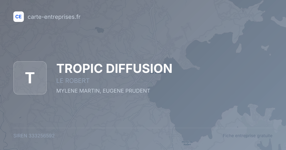 TROPIC DIFFUSION — 333256592 — fiche entreprise