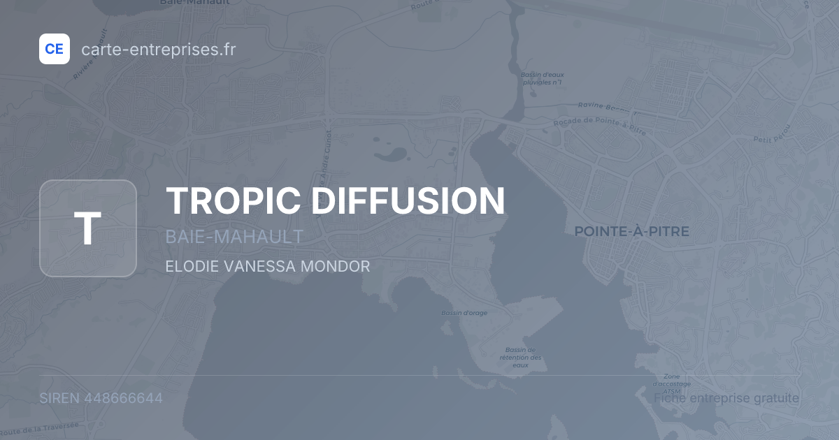 TROPIC DIFFUSION — 448666644 — fiche entreprise