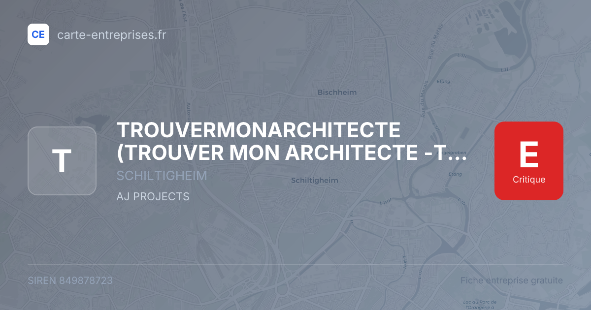 TROUVERMONARCHITECTE (TROUVER MON ARCHITECTE -TROUVER MON PHOTOGRAPHE -TROUVER MON DECORATEUR- FIND MY ARCHITECT - FIND MY) — 849878723 — fiche entreprise