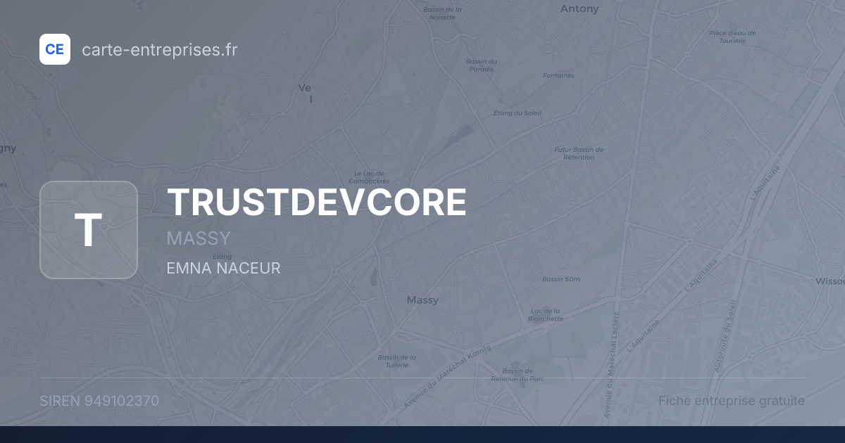 TRUSTDEVCORE — 949102370 — fiche entreprise