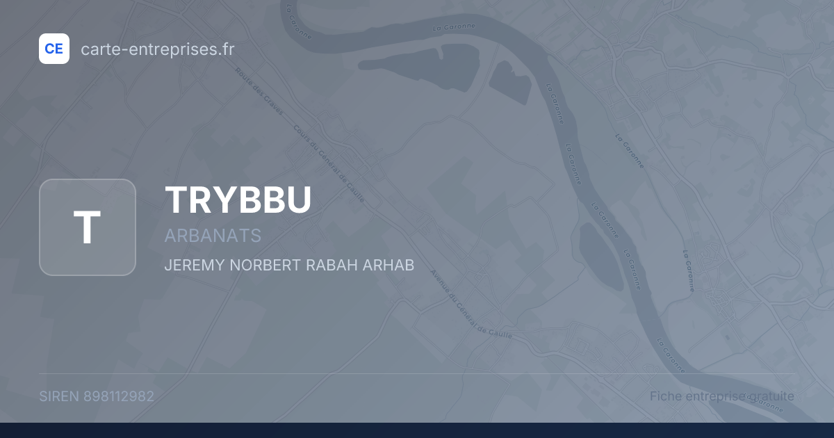 TRYBBU — 898112982 — fiche entreprise