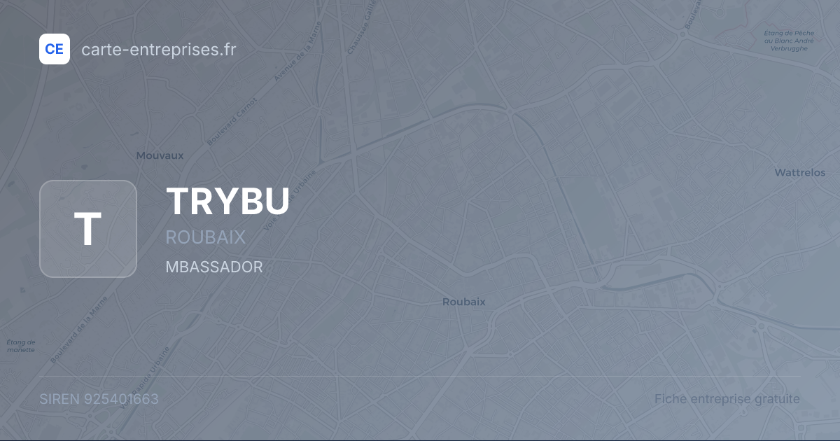 TRYBU — 925401663 — fiche entreprise