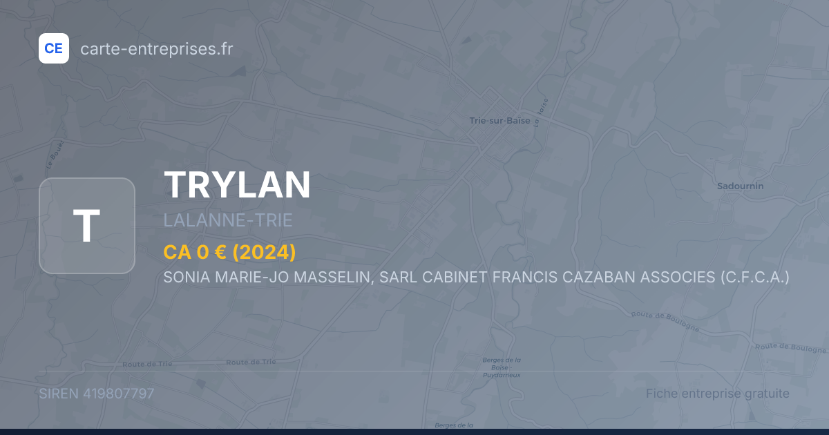 TRYLAN — 419807797 — fiche entreprise