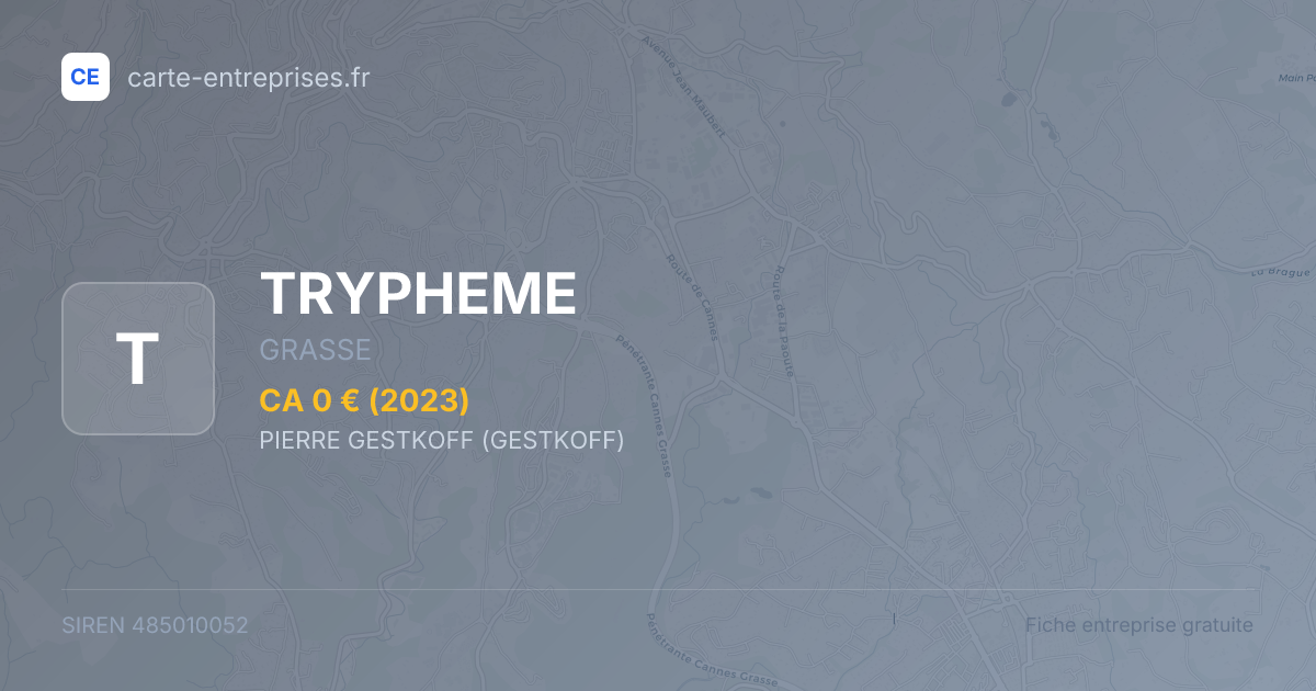 TRYPHEME — 485010052 — fiche entreprise