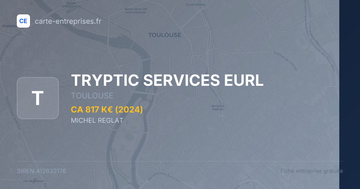 TRYPTIC SERVICES EURL — 412632176 — fiche entreprise