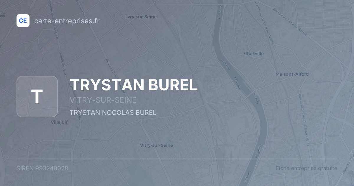 TRYSTAN BUREL — 993249028 — fiche entreprise
