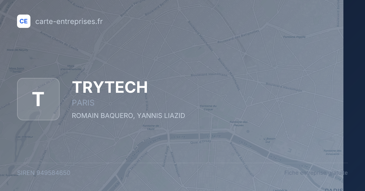 TRYTECH — 949584650 — fiche entreprise