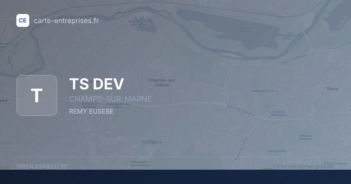 TS DEV — 834825770 — fiche entreprise