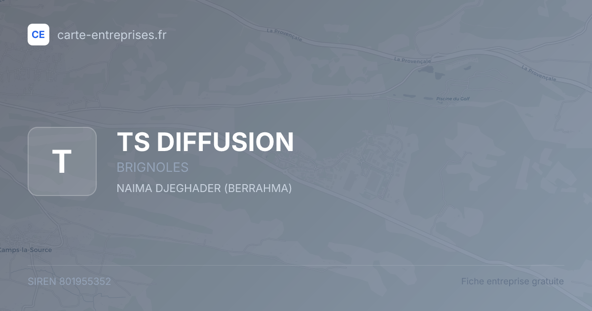 TS DIFFUSION — 801955352 — fiche entreprise