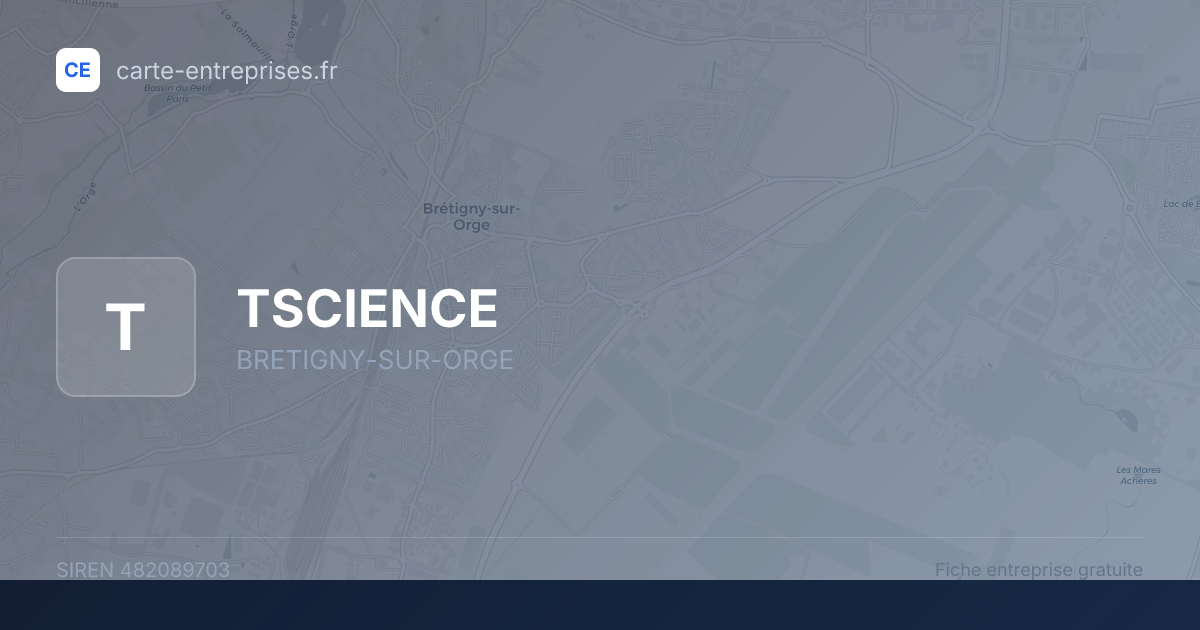 TSCIENCE — 482089703 — fiche entreprise