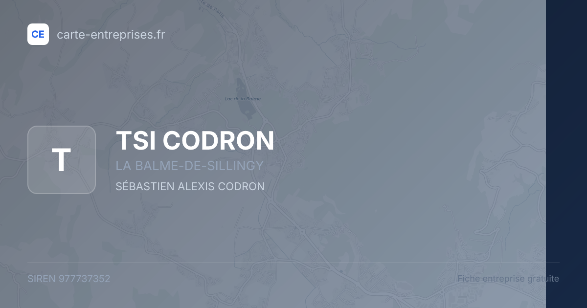 TSI CODRON — 977737352 — fiche entreprise
