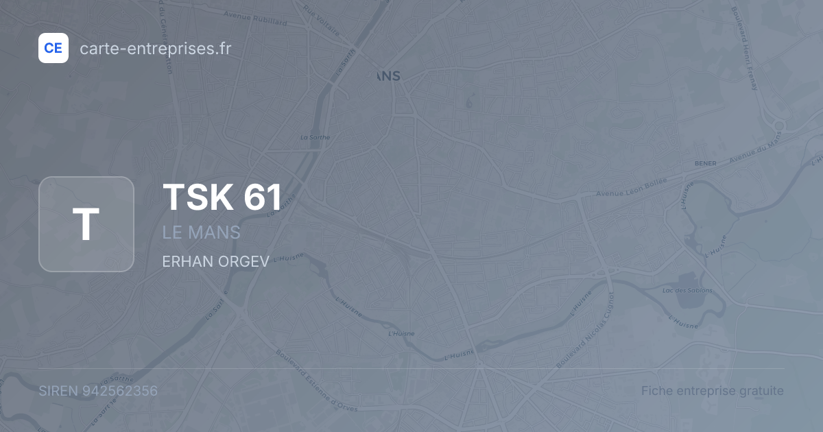 TSK 61 — 942562356 — fiche entreprise