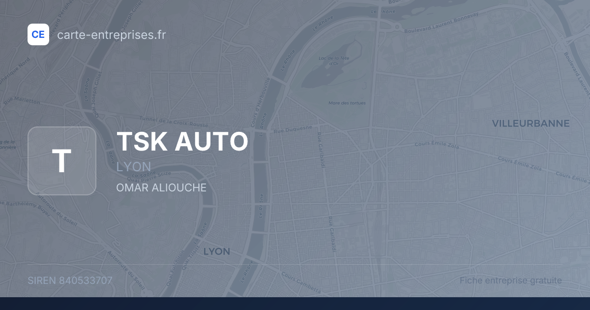 TSK AUTO — 840533707 — fiche entreprise