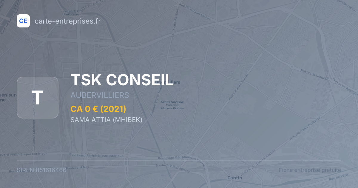 TSK CONSEIL — 851616466 — fiche entreprise