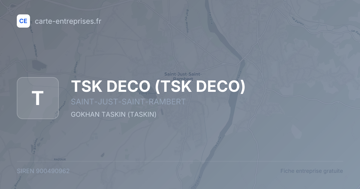 TSK DECO — 900490962 — fiche entreprise