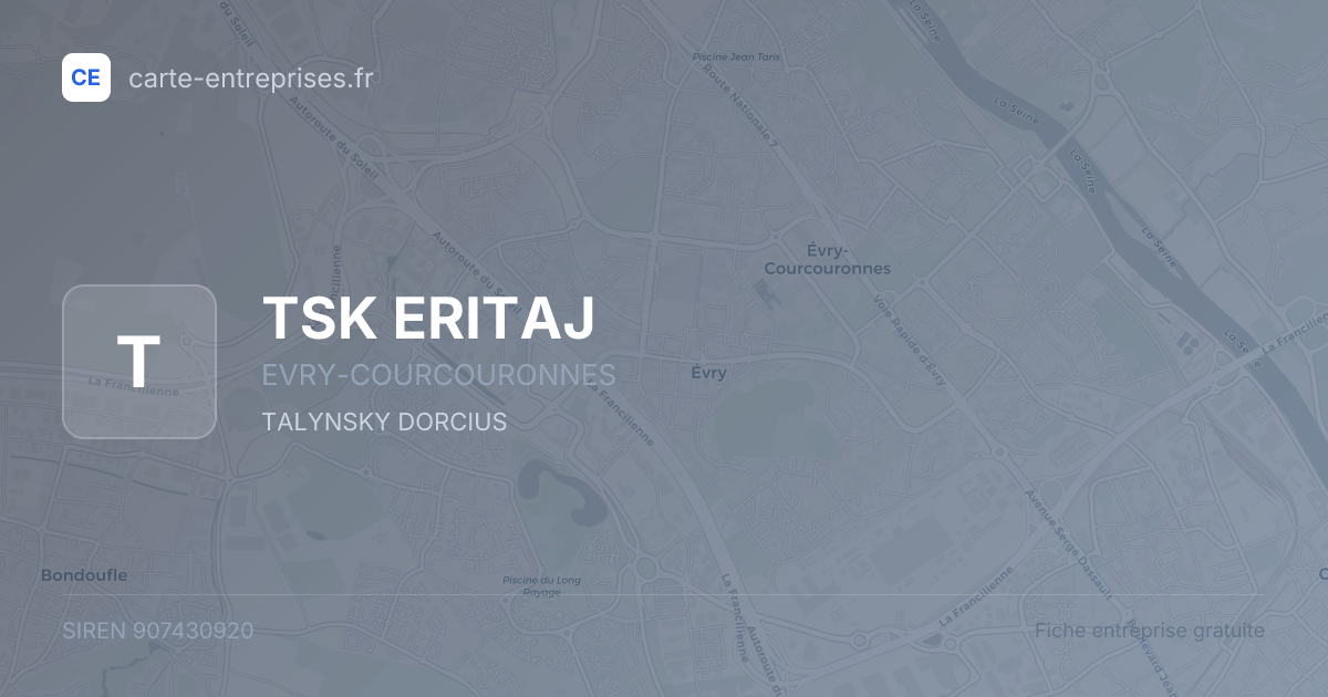 TSK ERITAJ — 907430920 — fiche entreprise